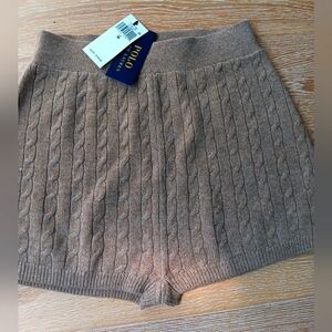 Ralph Lauren mini-cable wool-cashmere short